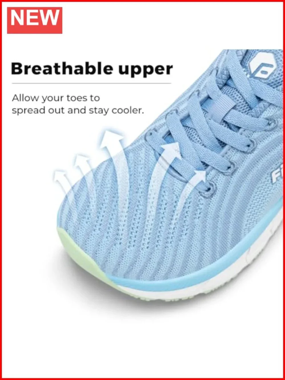 Wide Toe Box Walking Shoes Non Slip Lightweight Cushioned Supportive Lace-Up